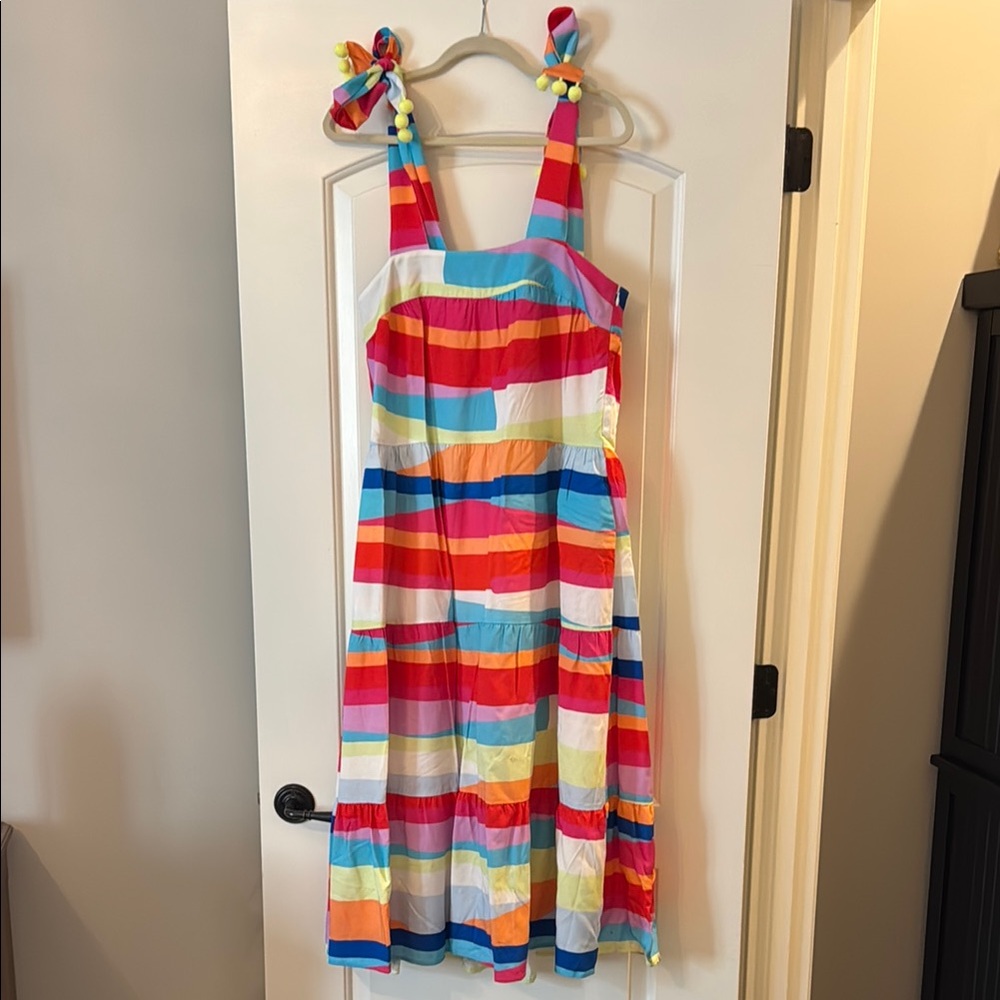 CROSBY by Mollie Burch Red and Blue Sleeveless Sundress